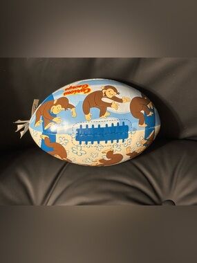 Curious George Plush Football Soft Toy Ball Blue Kids Universal Studios